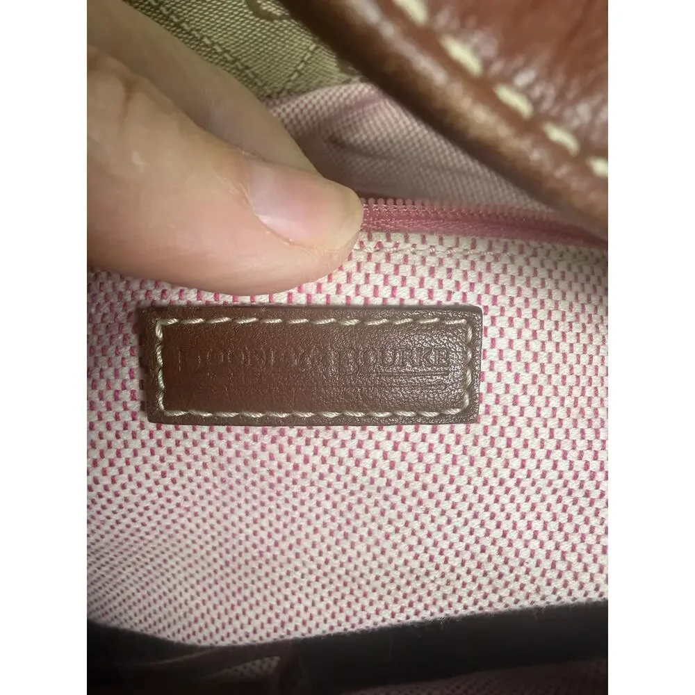 Y2K Vintage Dooney & Bourke signature monogram canvas hobo brown shoulder bag